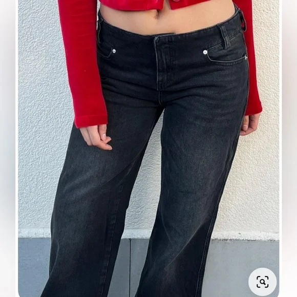 NWT Peachy Den The Jenn Jeans Tobacco black low rise trendy y2k sexy size large - Picture 11 of 11